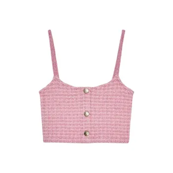 ZARA Camisoles Women's Light Pink Red