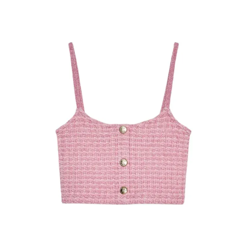 ZARA Camisoles Women's Light Pink Red-0