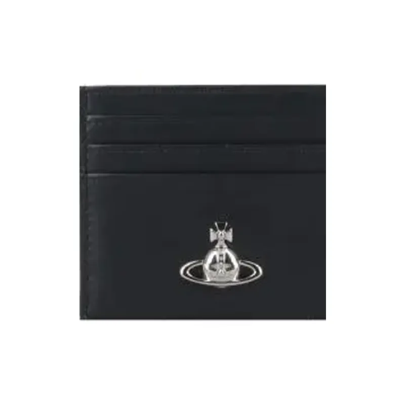 Vivienne Westwood Calfskin Card Holder Women's Black-1
