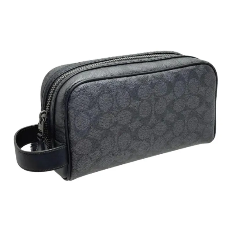 COACH Canvas Travel Storage Bag Trumpets Men's Black-2