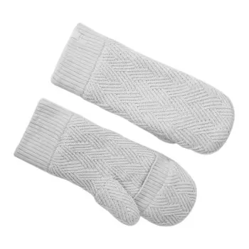 Lululemon Wool Blend Knit Gloves Women's Light Gray