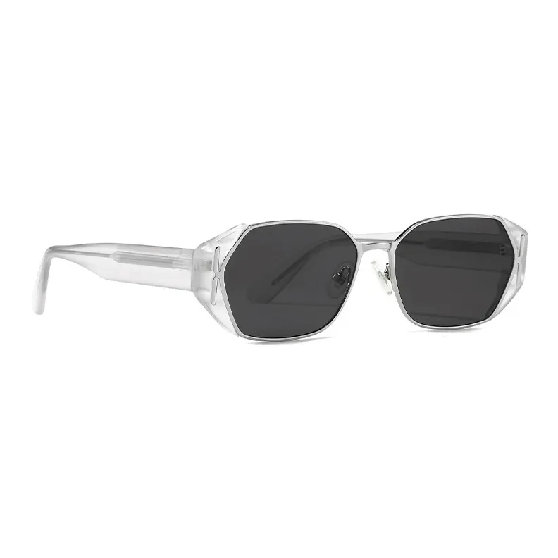 JIANGDAREN Plate Frame Irregular Shape Sunglasses Unisex-3