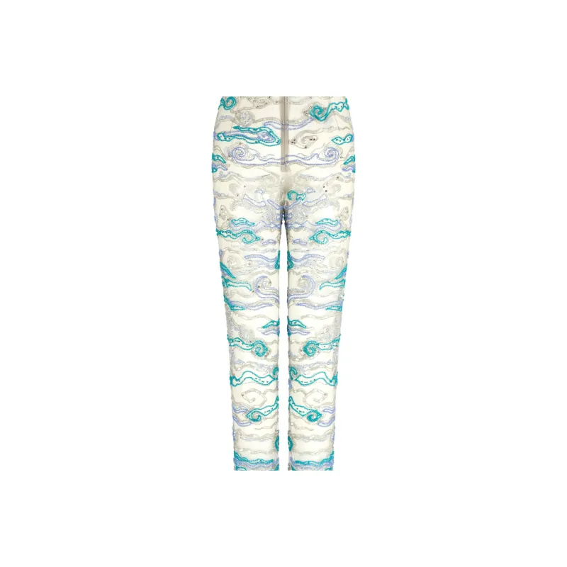 GIORGIO ARMANI Tulle Trousers With Embroidery-1