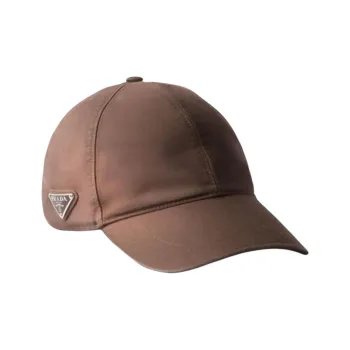 PRADA Cotton Baseball Caps Unisex Chocolate