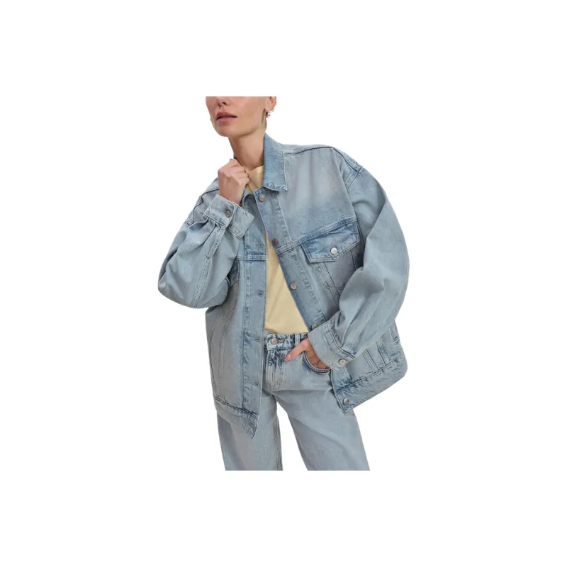 REFORMATION Brooks Oversized Denim Jacket Denim Jacket Women's-0