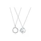 S925 Silver-Feather Falling Star Eyes Necklace 1 Pair (Couple's)