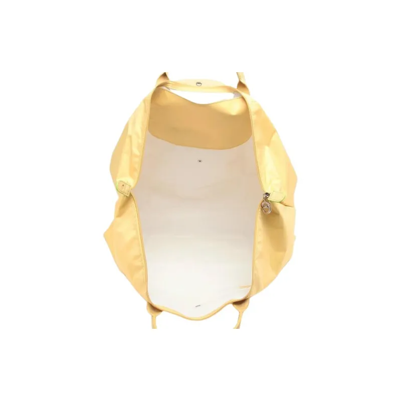 LONGCHAMP Le Pliage Green Recycled Polyamide Canvas Bag Tote Bag Portable Travel Bag Medium Size Men's Yellow-5