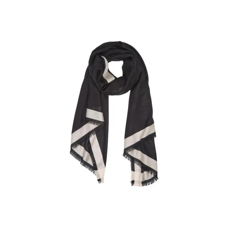 VINCE 55% Cashmere Knit Scarves Women's Black-0