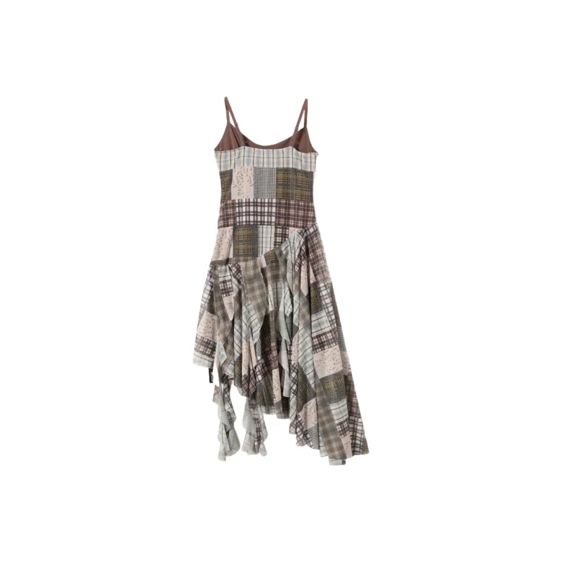SETIROM Slip Dresses Women's Plaid-1