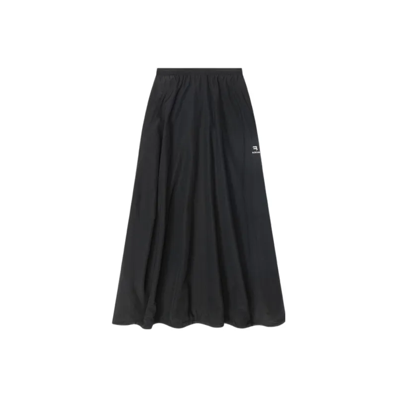 Balenciaga FW22 Casual Long Skirt Women's Black-0
