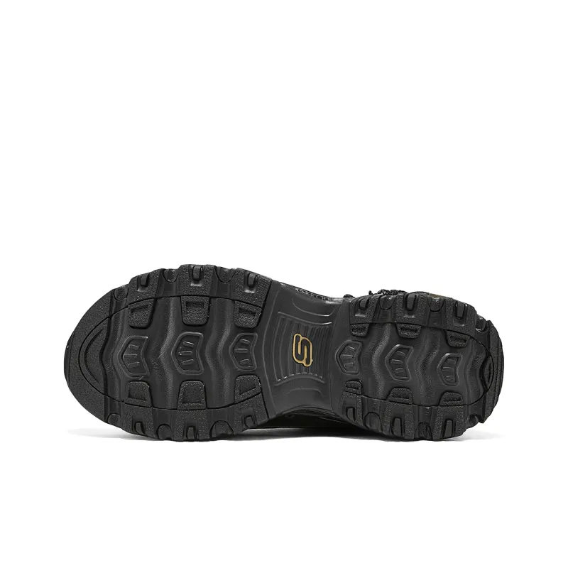 Skechers DLITES Wear Resistant Slip Resistant Low Top Chunky Sneakers Men's Black-5