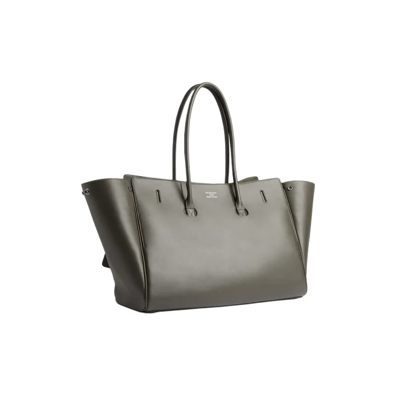 Balenciaga Bel Air Smooth Cow Leather Handbag Medium Size Women's Khaki Umber-2