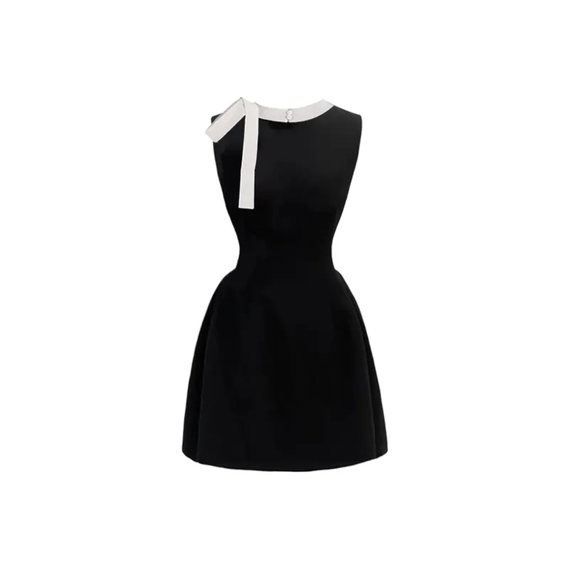 ETSE Sleeveless Dresses Women's Black-1