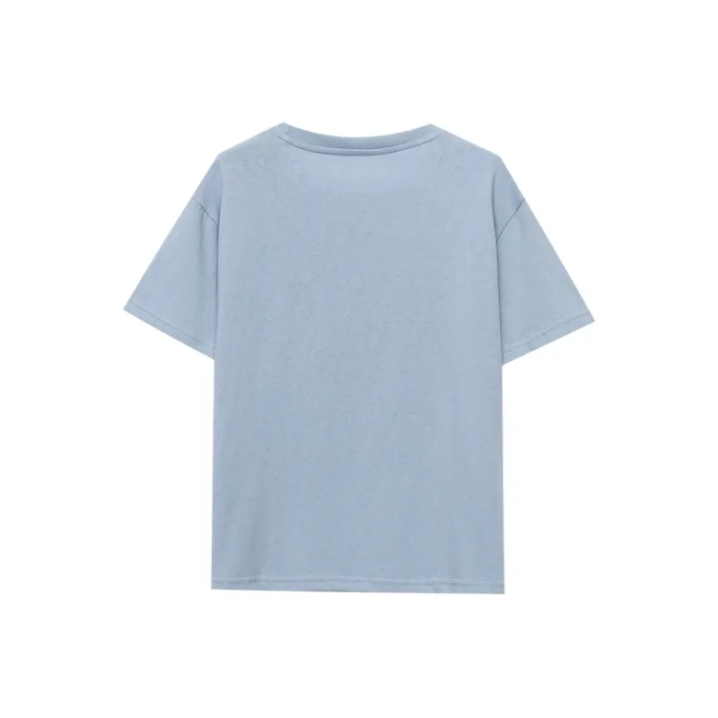 CHARM PICK T Shirts Women's Light Blue-1