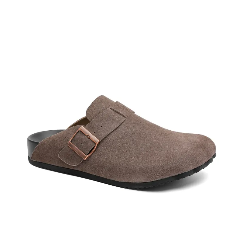 KUNGFUDEER Rubber Sole Abrasion Resistant Slip Resistant Closed Toe Slippers Men's-31