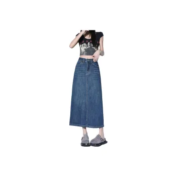 YINLEI Denim Long Skirt Women's