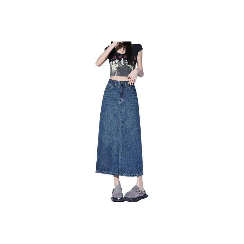YINLEI Denim Long Skirt Women's-0