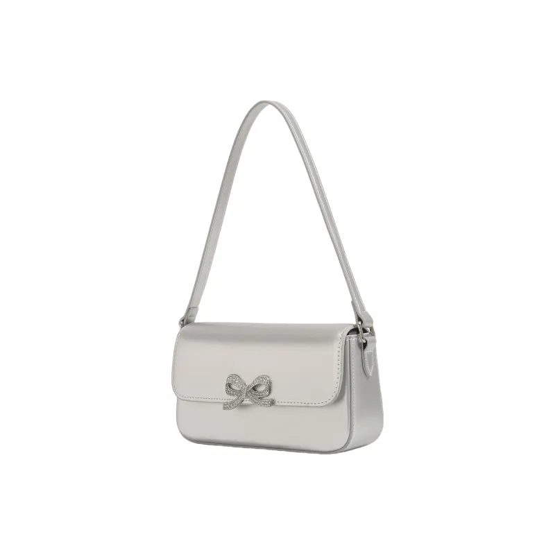 OCTSUI Synthetic Leather Handbag Women's Black/Silver-6