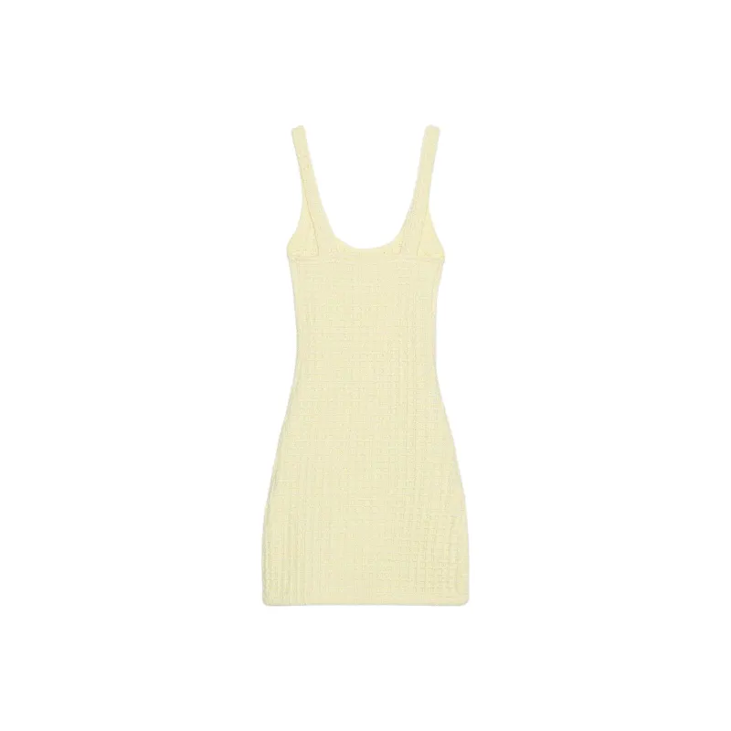 ZARA Sleeveless Dresses Women's Light Yellow-1