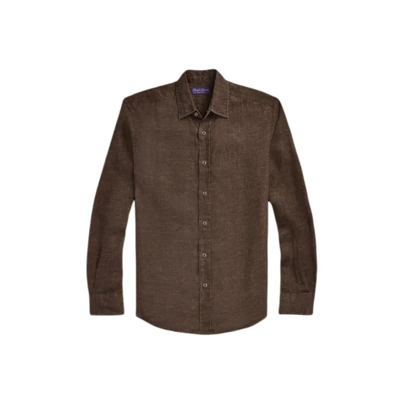 Ralph Lauren Purple Label Shirt Men's Chestnut Brown-0