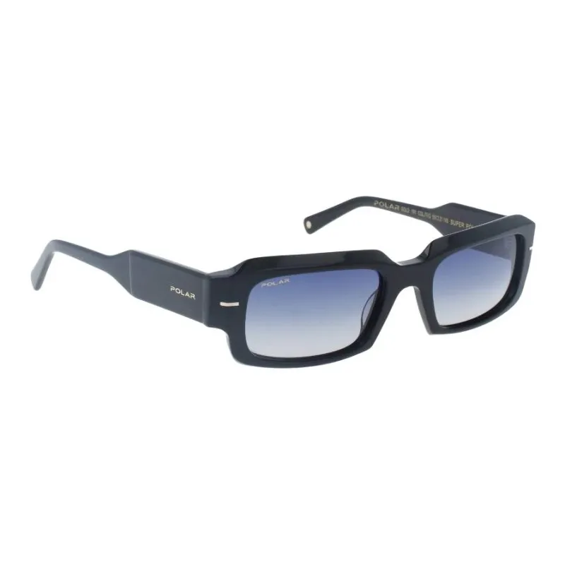 Polar Acetate Rectangular Sunglasses Unisex Black-1