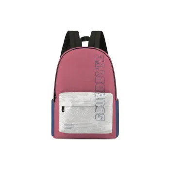 Soundbyte Polyester Backpack Regular Unisex Red Gray Contrast