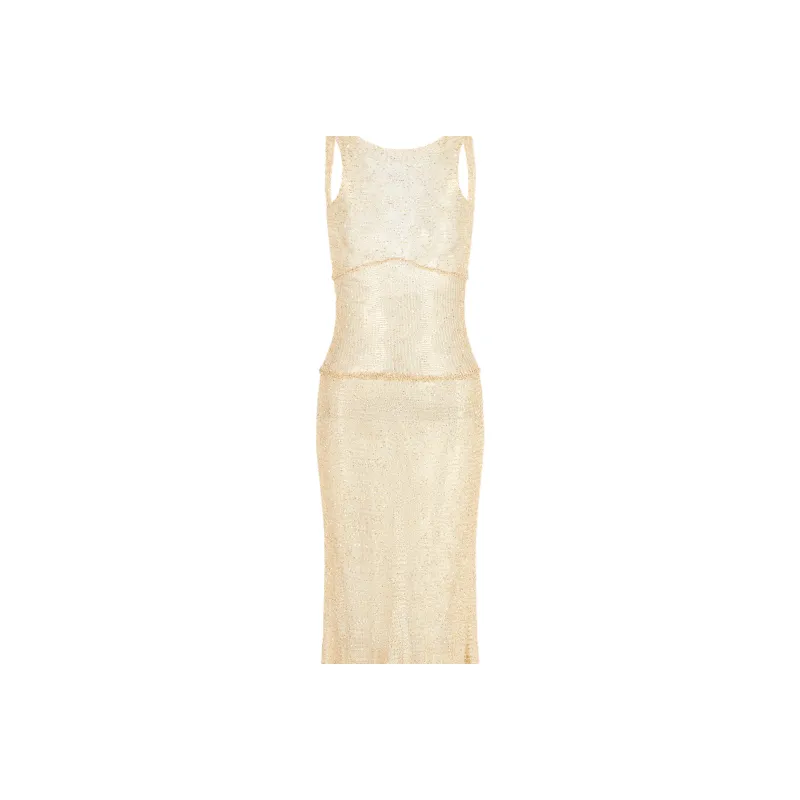 GIORGIO ARMANI Long Dress In A Lurex Knit With Sequins-1