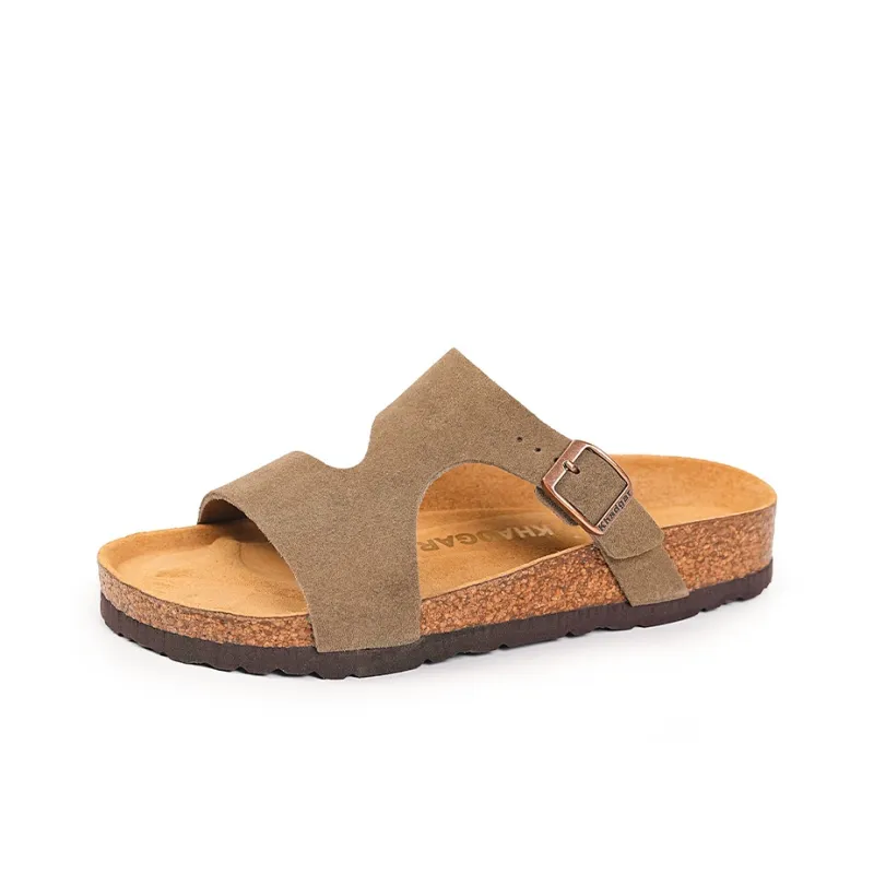 Khadgar EVA Rubber Sole Cork Sole Quiet Slip Resistant Abrasion Resistant Slide Slippers Women's-20