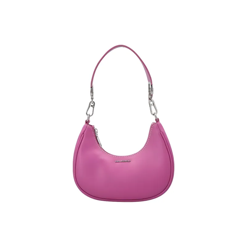 KARL LAGERFELD Cowhide Leather Shoulder Bag, Handbag, Shoulder Bag Women's Purple-1
