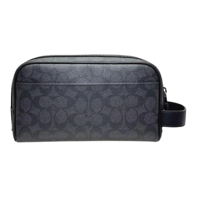 COACH Canvas Travel Storage Bag Trumpets Men's Black-1