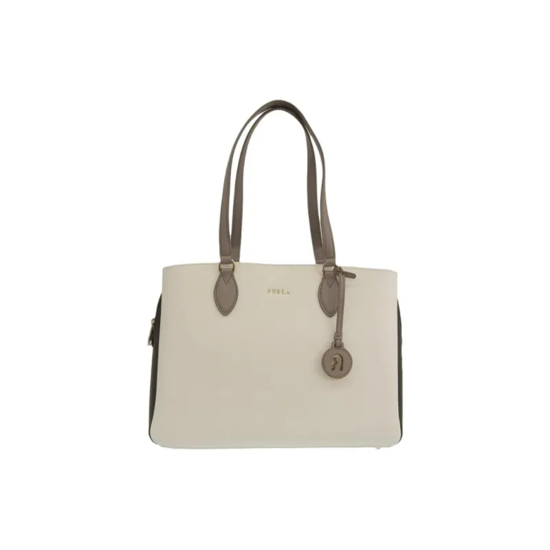 Furla Minerva Leather Tote Bag, Shopping Bag, Shoulder Bag Regular Women's White-0