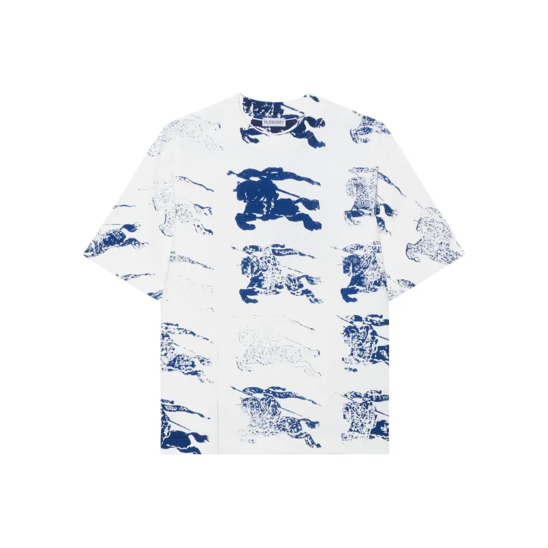 Burberry Allover Logo Prined Crewneck T-Shirt-0