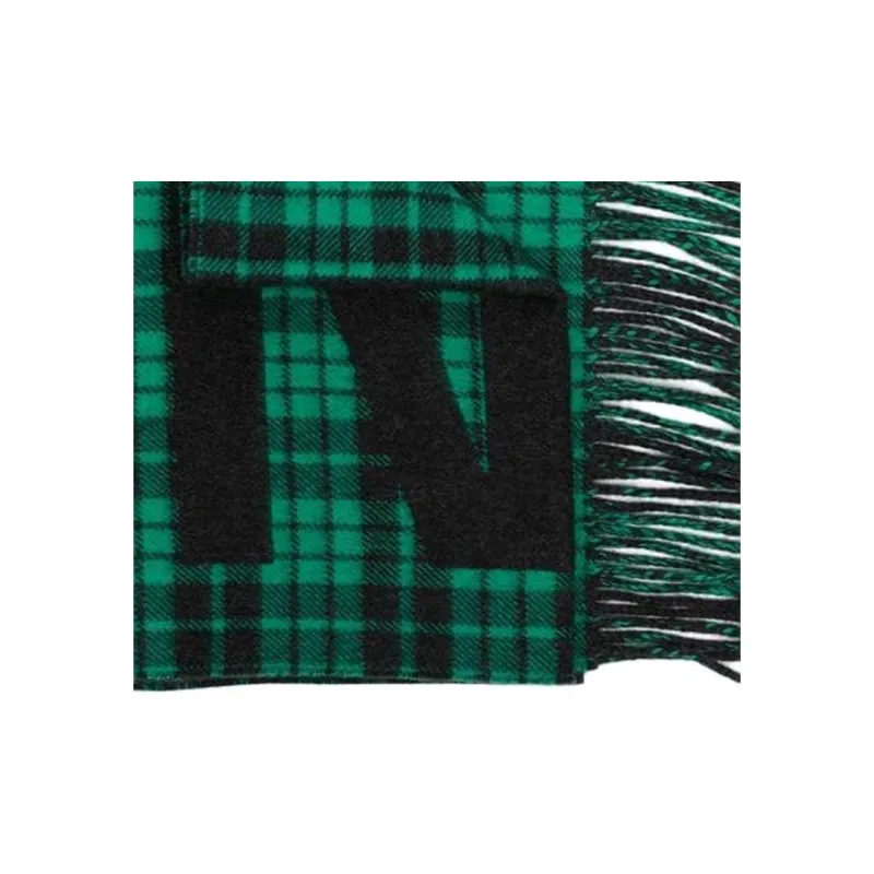 Balenciaga Wool Knit Scarves Men's Green-1