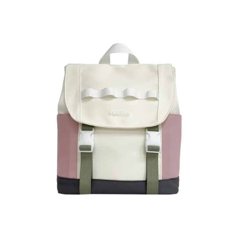 Vack Canvas Backpack Regular Unisex Dark Gray/lotus Root Color/sky Blue-5