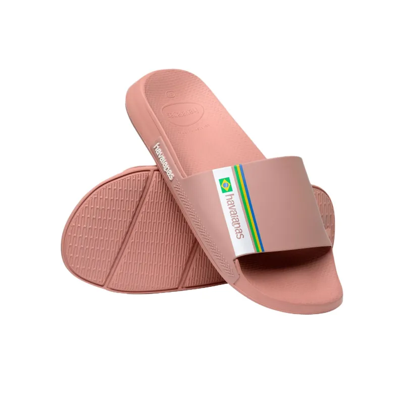 Havaianas Abrasion Resistant Slide Slippers Unisex Peach-4