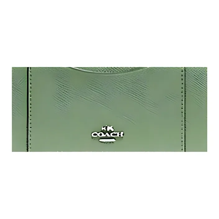 COACH Accordion Zip Wallet Cross Grain Leather Wallet Regular Unisex Trefoil-1