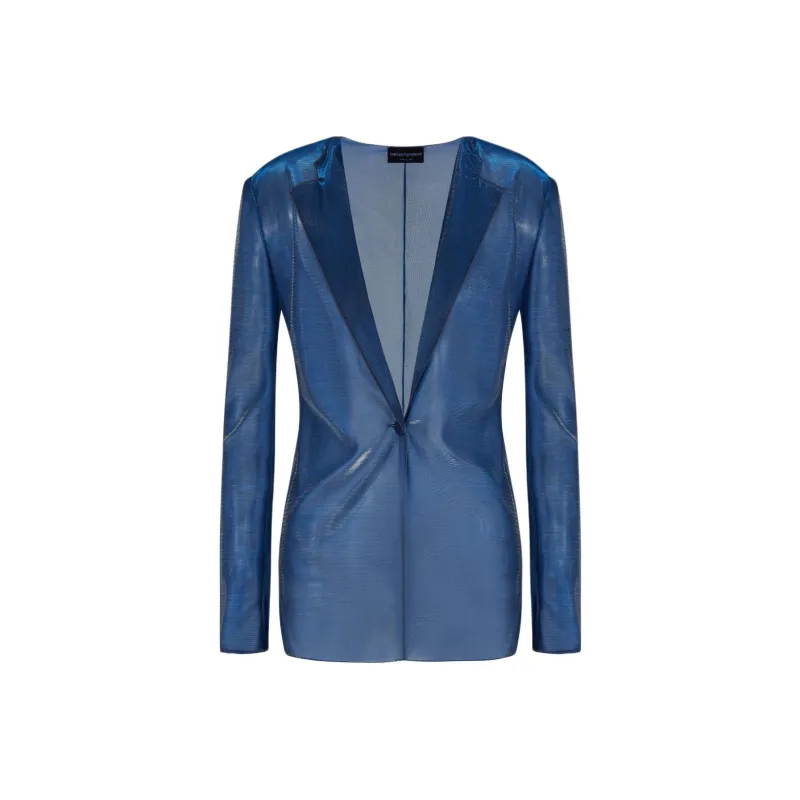 EMPORIO ARMANI Iridescent Knit fabric Blazer-0