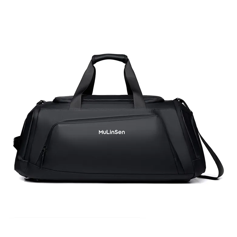 Mulinsen Polyester One Shoulder Handbag, Travel Bag Unisex Black-0