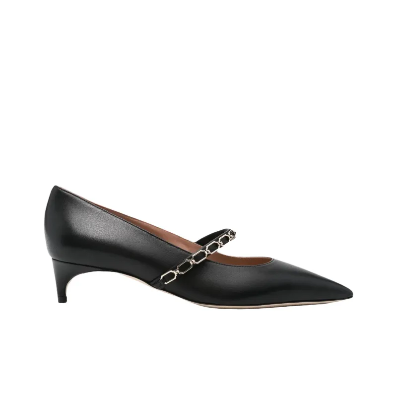 Malone Souliers Virna Slim Heel High Heels 4cm Women's Black-1