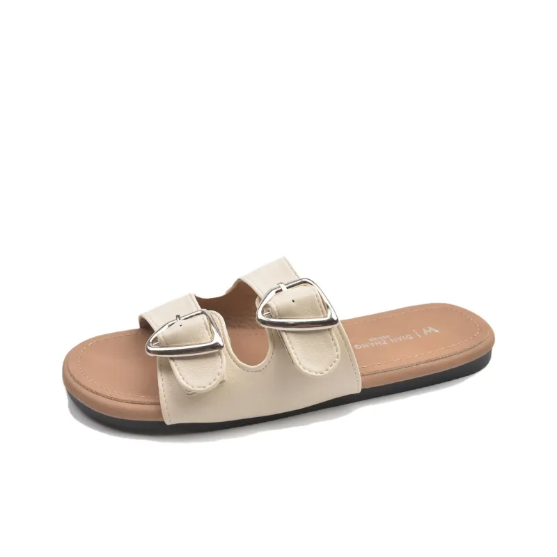 WUJI Rubber Sole Metal Slip Resistant Abrasion Resistant Slide Slippers Women's-3