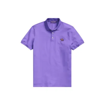 Ralph Lauren Label Slim cut Piqué Polo Shirt