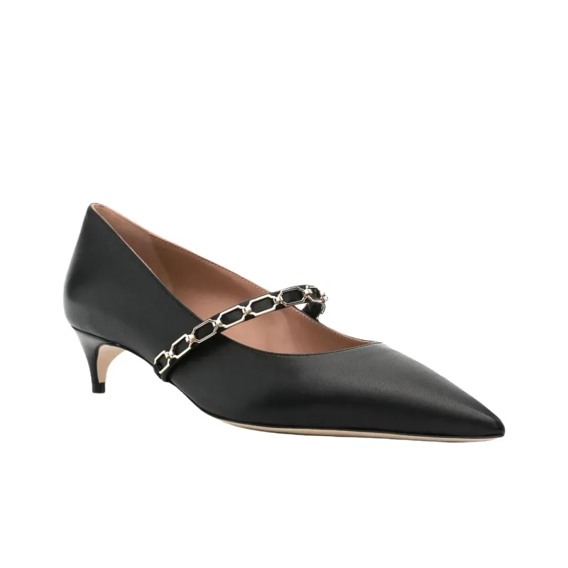 Malone Souliers Virna Slim Heel High Heels 4cm Women's Black-2
