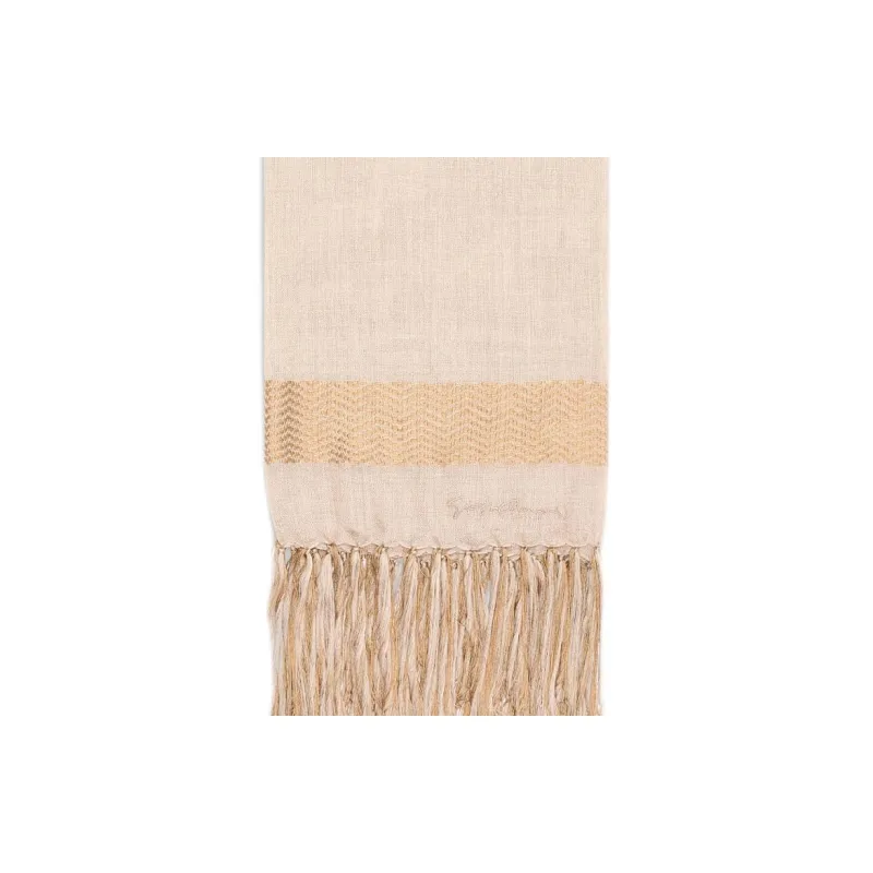 EMPORIO ARMANI Cashmere And Silk Stole With Fringe Detail-1