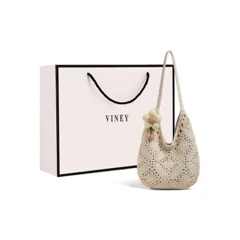 VINEY Fabric Shoulder Bag Regular Women's Ecru