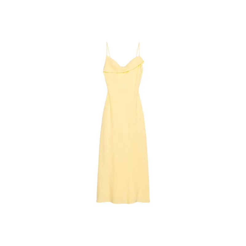 ZARA Slip Dresses Women's Yellow-0