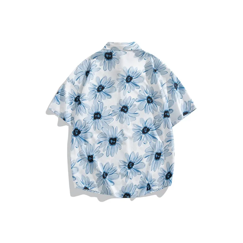 SIFLYTO Shirts Unisex Blue Floral Bud-1