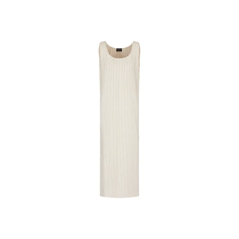 GIORGIO ARMANI Silk Jersey And Suede Dress-0