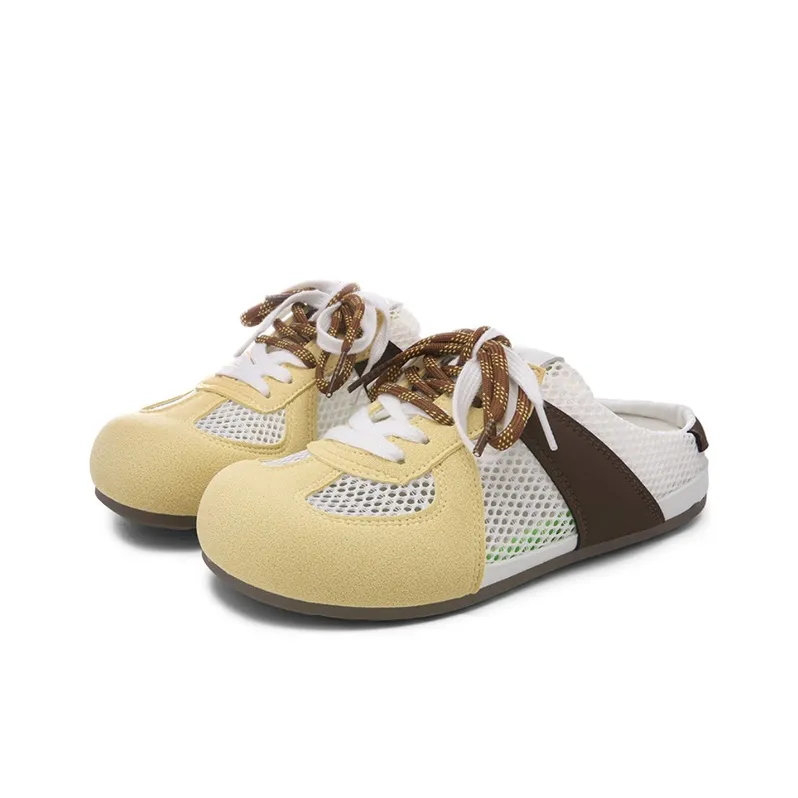 The New Age Family Closed Toe Slippers Women's Yellow Brown-1