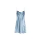 Gray Blue[Split Nightgown]Slim Fit