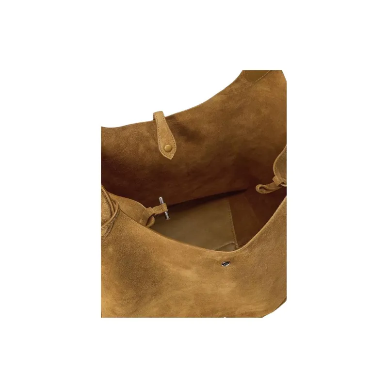 Polo Ralph Lauren Leather Handbag Medium Size Women's Caramel-3